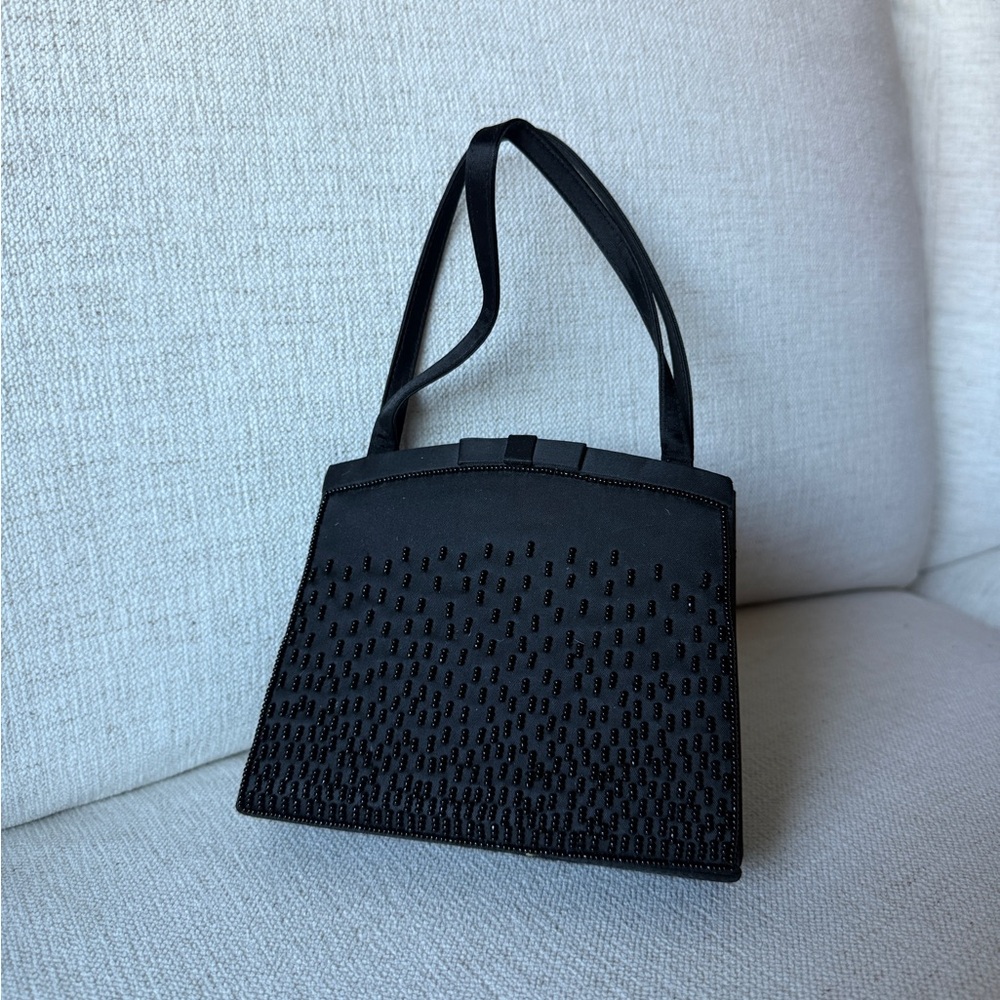 Valerie Stevens Black Beaded Clutch